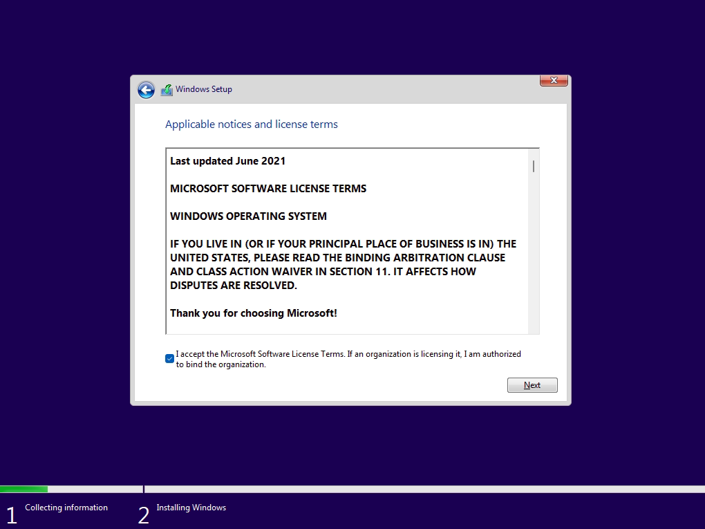 Windows 11 Install