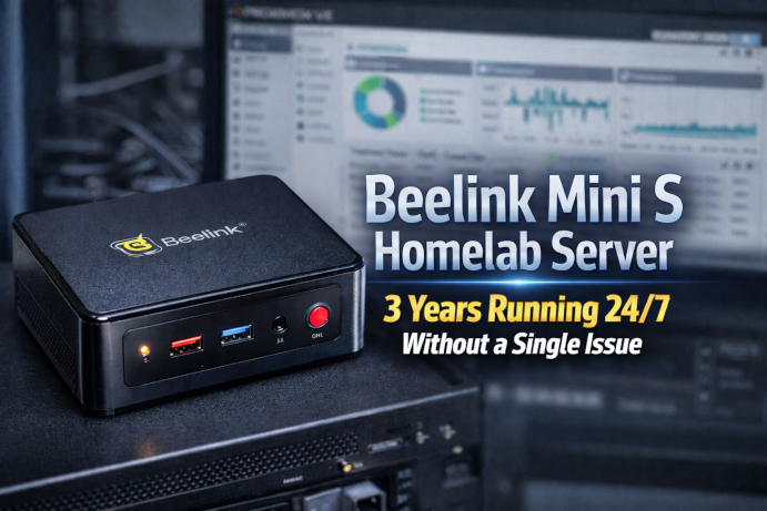 Beelink Mini S running as a 24/7 Proxmox VE homelab server for three years without issues.